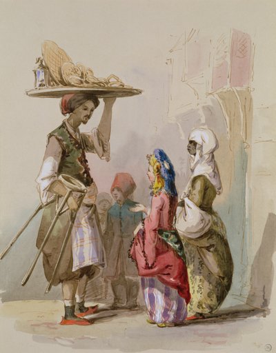 A Pot Seller, c.1855 by Amadeo Preziosi